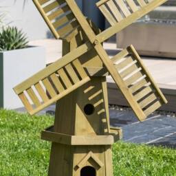 Garden Greatness Giant Decorative Pinewood Garden Windmill in Natural - Size: 1 Pack - thumbnail 2