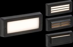 Netlighting LED CCT Adjustable Surface Mount Brick light Black 230V IP65 5W - thumbnail 1