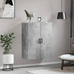 Berkfield Home Wall Mounted Cabinet Concrete Grey 69.5x34x90 cm - thumbnail 3