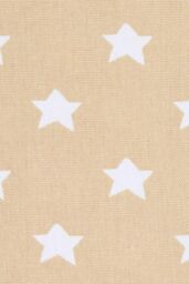 Homescapes Cotton Stars Beige Ready Made Eyelet Curtain Pair in Natural - Size: 140 cm width x 229 cm drop - thumbnail 5