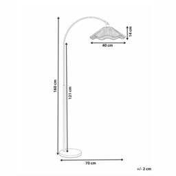 Wyld and Coco Floor Lamp - Handmade Paper Shade Black Metal Base - thumbnail 3