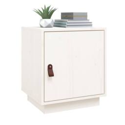 Berkfield Home Beautiful Bedside Cabinet White 40x34x45 cm Solid Wood Pine - Size: 40 x 34 x 45 cm - thumbnail 4