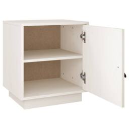 Berkfield Home Beautiful Bedside Cabinet White 40x34x45 cm Solid Wood Pine - Size: 40 x 34 x 45 cm - thumbnail 7