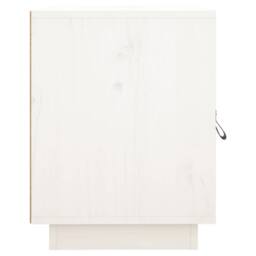 Berkfield Home Beautiful Bedside Cabinet White 40x34x45 cm Solid Wood Pine - Size: 40 x 34 x 45 cm - thumbnail 8