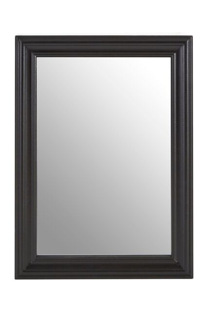 Orsina Henley Wooden Frame Wall Mirror in Black - image 1