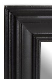 Orsina Henley Wooden Frame Wall Mirror in Black - thumbnail 3