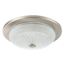 Happy Homewares Modern Bathroom Ceiling Light Fitting with Frosted White Moulded Glass in Metallic Silver