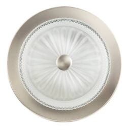 Happy Homewares Modern Bathroom Ceiling Light Fitting with Frosted White Moulded Glass in Metallic Silver - thumbnail 5