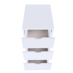 Berkfield Home Drawer Unit 45x33x60 cm White - Size: 45 x 33 x 60 cm - thumbnail 3