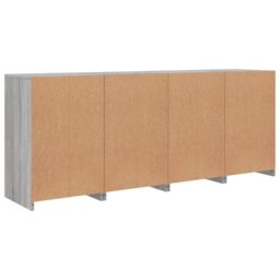 Berkfield Home Sideboard with LED Lights Grey Sonoma 164x37x67 cm - Size: 164 x 37 x 67 cm - thumbnail 9