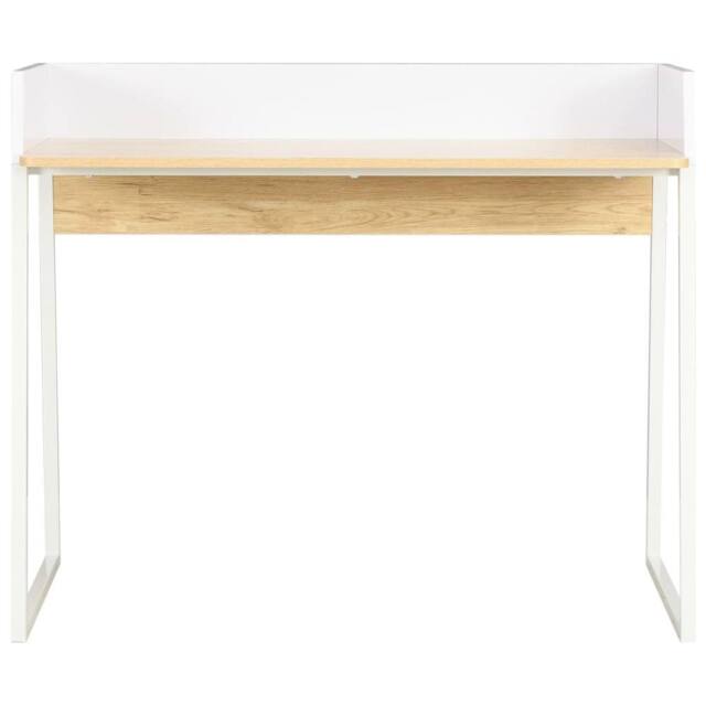 Berkfield Home Desk White & Oak 90x60x88 cm - Size: 90 x 60 x 88 cm - image 1