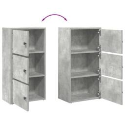 Berkfield Home Durable Bookcase Concrete Grey 40x24x77 cm Engineered Wood - Size: 40 x 24 x 77 cm - thumbnail 8