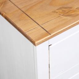 Berkfield Home Sideboard White 80x40x83 cm Pinewood Panama Range - Size: 80 x 40 x 83 cm - thumbnail 7