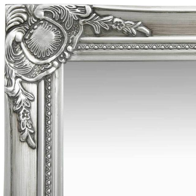 Berkfield Home Wall Mirror Baroque Style 40x40 cm Silver - image 1