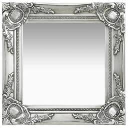 Berkfield Home Wall Mirror Baroque Style 40x40 cm Silver - thumbnail 2