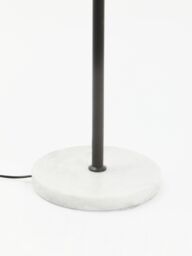 Orsina Gold Finish Metal Floor Lamp With White Marble Base, Metallic Floor Floor Lamp, Ideal For Reading Corners in Black - thumbnail 4