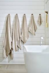 Deyongs Egyptian Embrace Towels - Egyptian Cotton Fluffy, Soft & Absorbent - 1846 in Light Stone - Size: Bath Sheet - thumbnail 2