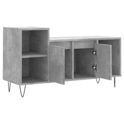 Berkfield Home TV Cabinet Concrete Grey 100x35x55 cm Engineered Wood - Size: 100 x 35 x 55 cm - thumbnail 6