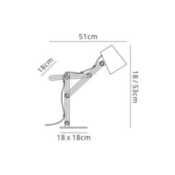 Netlighting Looker Table Task Lamp 1 Light E27 Matt White Purple - thumbnail 2