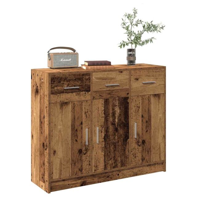 Berkfield Home Sideboard Old Wood 91x28x75 cm Engineered Wood in Brown - Size: 91 x 28 x 75 cm - image 1