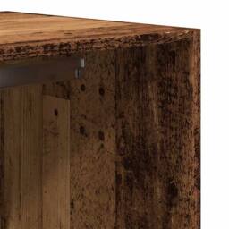 Berkfield Home Wardrobe Old Wood 80x50x200 cm Engineered Wood in Brown - Size: 80 x 50 x 200 cm - thumbnail 8