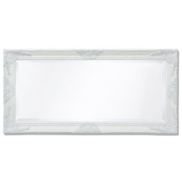 Berkfield Home Wall Mirror Baroque Style 100x50 cm White - thumbnail 5