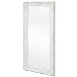 Berkfield Home Wall Mirror Baroque Style 100x50 cm White - thumbnail 4