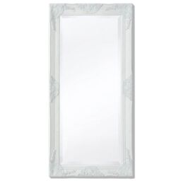 Berkfield Home Wall Mirror Baroque Style 100x50 cm White
