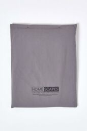 Homescapes Egyptian Cotton Duvet Cover with Pillowcase, 200 TC in Dark Grey - Size: King - thumbnail 6