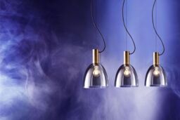 Loops Pendant Light Colour Bronzed Shade Black Transparent Glass Vaporized E27 3x40W - thumbnail 3
