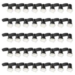 First Choice Lighting Set of 40 Fire Rated Downlights - White Fixed GU10 Recessed Downlights - thumbnail 1
