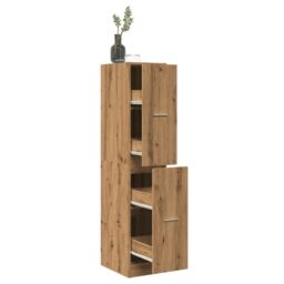 Berkfield Home Apothecary Cabinet Artisian Oak 30x41x144.5 cm Engineered Wood in Brown - thumbnail 1