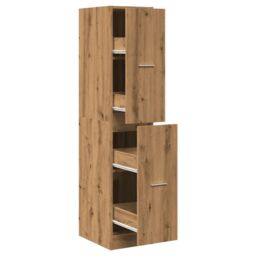 Berkfield Home Apothecary Cabinet Artisian Oak 30x41x144.5 cm Engineered Wood in Brown - thumbnail 2