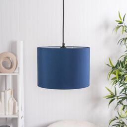 ValueLights Torbery Set of 3 Nesting Easy Fit Ceiling Light Lamp Shades with Bulbs in Navy - thumbnail 7