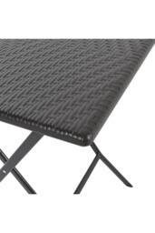 Garden Sanctuary Set of 2 Outdoor Rattan Plastic Folding Chairs Black - thumbnail 7