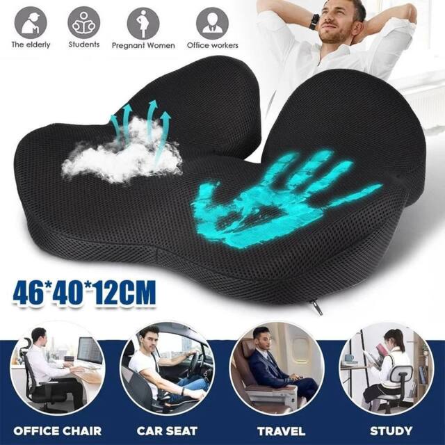 NESTLUNE Seat Cushion Chair Cushion 46x40x12cm Car Seat in Black - Size: 100 cm x 190 cm - image 1
