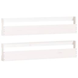 Berkfield Home Wall-mounted Shoe Racks 2 pcs White 110x9x23 cm Solid Wood Pine - Size: 110 x 9 x 23 cm - thumbnail 1