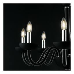 Netlighting ALFIERE 6 Light Chandeliers Black 74x59cm - Size: 74x59 cm - thumbnail 2
