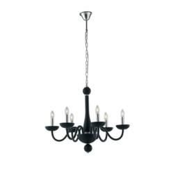 Netlighting ALFIERE 6 Light Chandeliers Black 74x59cm - Size: 74x59 cm - thumbnail 1