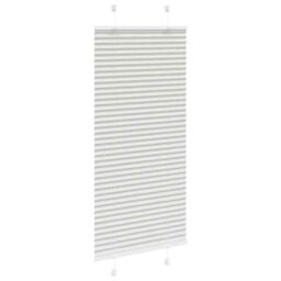 Berkfield Home Pleated Blind Light Grey 55x100 cm Fabric Width 54.4 cm Polyester - thumbnail 3