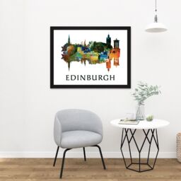 "Artery8 Wall Art Print Edinburgh Symmetry Picture Art Large Framed Wall Décor Art in Light Oak - Size: W18"" x H24""" - thumbnail 2