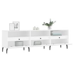 Berkfield Home TV Cabinet White 150x30x44.5 cm Engineered Wood - thumbnail 4