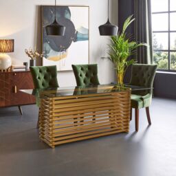 Orsina Vogue Dining Table in Gold - thumbnail 1
