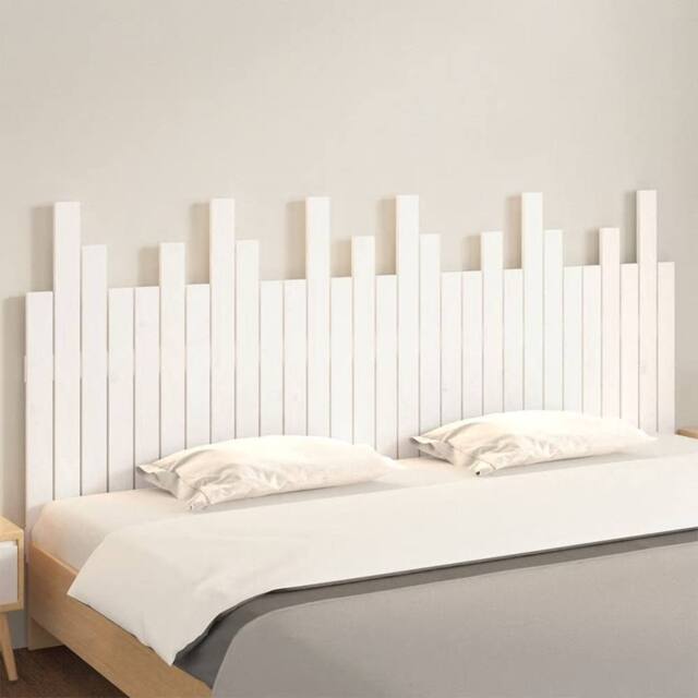 Berkfield Home Wall Headboard White 185x3x80 cm Solid Wood Pine - Size: 185 x 3 x 80 cm - image 1