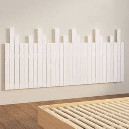 Berkfield Home Wall Headboard White 185x3x80 cm Solid Wood Pine - Size: 185 x 3 x 80 cm - thumbnail 4