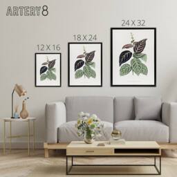 "Artery8 Lydon & Fawcett Bignonia Argyro Violacea Crossvine Framed Canvas Art in White - Size: W12"" x H16""" - thumbnail 4