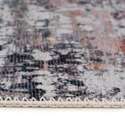 Kukoon Grey Distressed Abstract Hallway Runner Rug Non Slip & Washable - Size: 80 cm x 300 cm - thumbnail 3