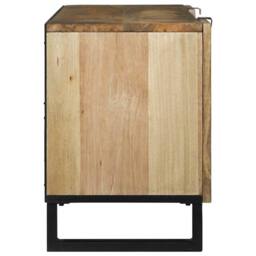 Berkfield Home TV Cabinet - 105 x 33.5 x 46 cm, Made from Solid Mango Wood in Brown - Size: 105 x 33.5 x 46 cm - thumbnail 4