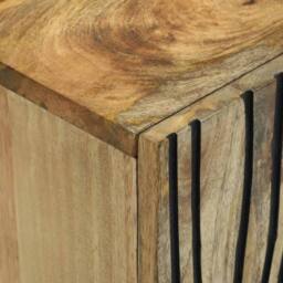 Berkfield Home TV Cabinet - 105 x 33.5 x 46 cm, Made from Solid Mango Wood in Brown - Size: 105 x 33.5 x 46 cm - thumbnail 6