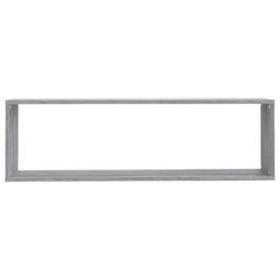 Berkfield Home Wall Cube Shelves 4 pcs Grey Sonoma 100x15x30 cm Engineered Wood - Size: 100 x 15 x 30 cm - thumbnail 6
